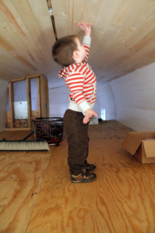 Elliot enjoying his Tiny House loft